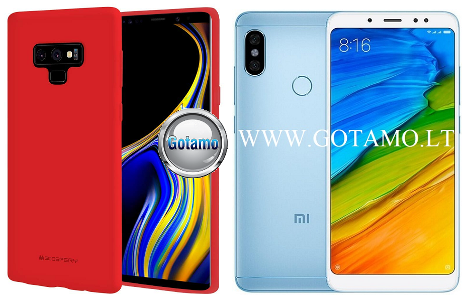 Mercury Jelly dėklas nugarėlė Xiaomi Redmi Note 5 Xiaomi Redmi Note 5 Pro telefonui raudonos spalvos