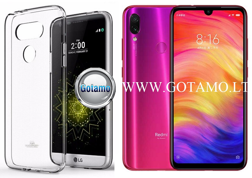 Mercury Jelly dėklas nugarėlė Xiaomi Redmi Note 7 Xiaomi Redmi Note 7 Pro telefonui skaidrus