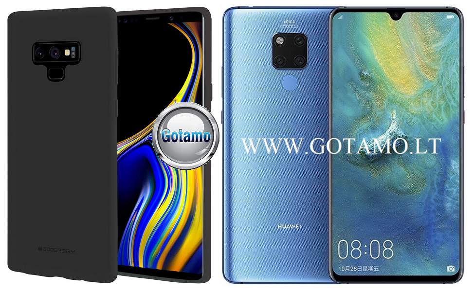 Mercury Soft Feeling dėklas nugarėlė Huawei Mate 20 telefonui juodos spalvos