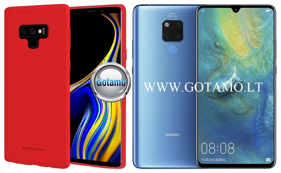 Mercury Soft Feeling dėklas nugarėlė Huawei Mate 20 telefonui raudonos spalvos