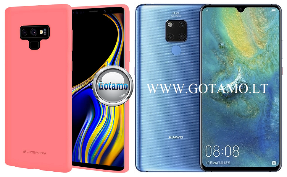 Mercury Soft Feeling dėklas nugarėlė Huawei Mate 20 telefonui rožinės spalvos
