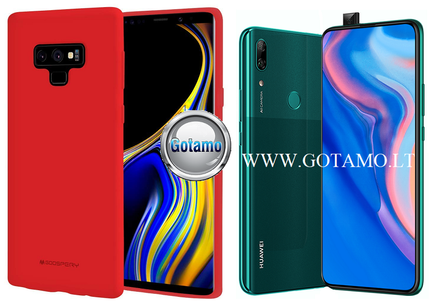 Mercury Soft Feeling dėklas nugarėlė Huawei P Smart Z Huawei Y9 (2019) telefonui raudonos spalvos