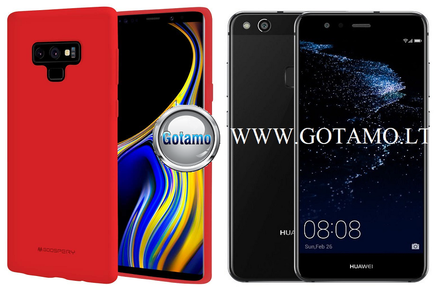 Mercury Soft Feeling dėklas nugarėlė Huawei P10 Lite telefonui raudonos spalvos