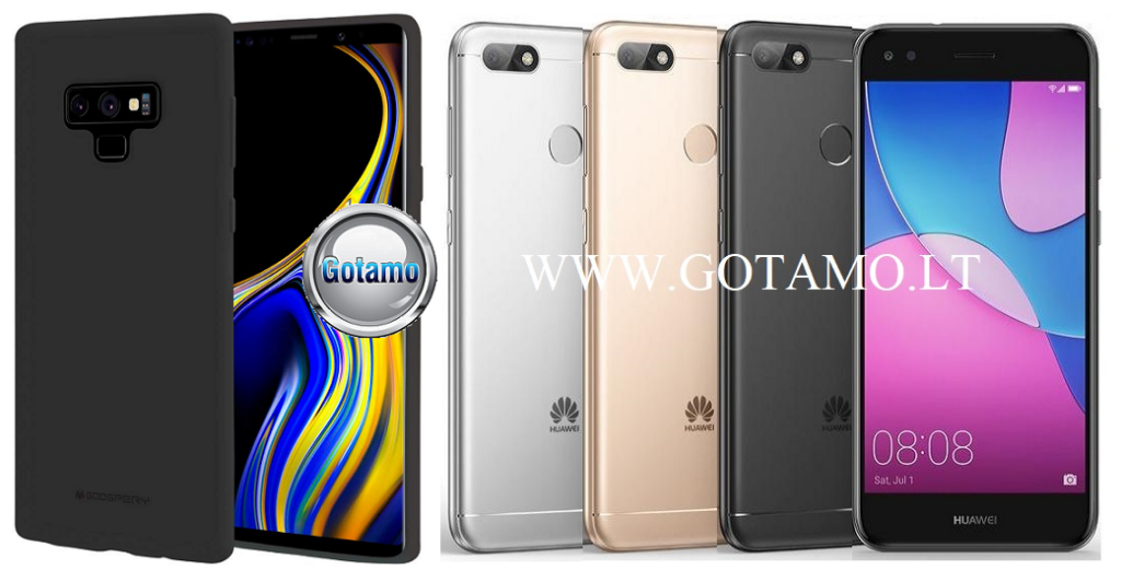 Mercury Soft Feeling dėklas nugarėlė Huawei P9 Lite Mini telefonui juodos spalvos