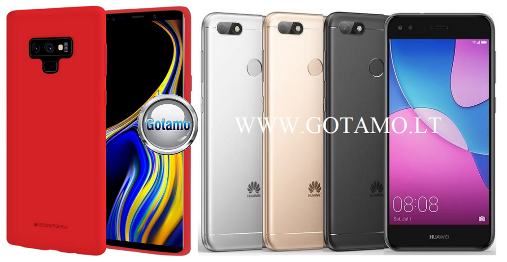 Mercury Soft Feeling dėklas nugarėlė Huawei P9 Lite Mini telefonui raudonos spalvos