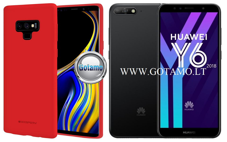 Mercury Soft Feeling dėklas nugarėlė Huawei Y6 (2018) Huawei Honor 7A telefonui raudonos spalvos