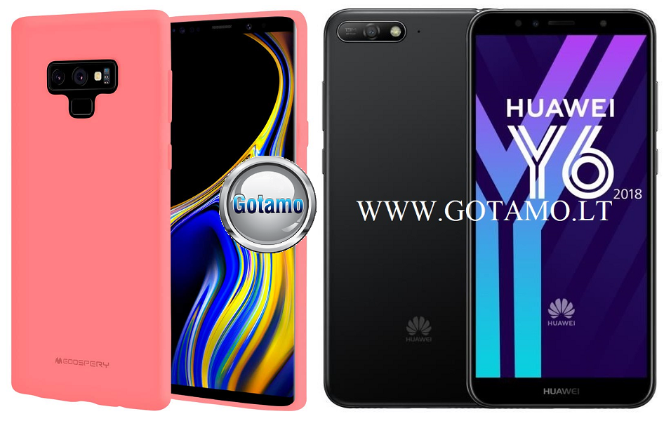 Mercury Soft Feeling dėklas nugarėlė Huawei Y6 (2018) Huawei Honor 7A telefonui rožinės spalvos