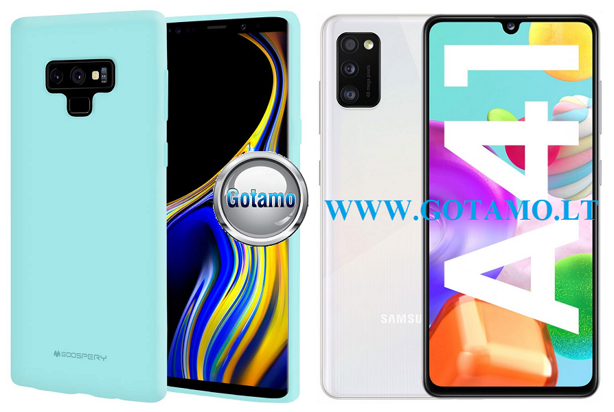 Mercury Soft Feeling dėklas Samsung Galaxy A41 mėtinės spalvos