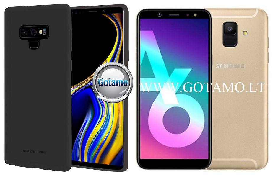 Mercury Soft Feeling dėklas Samsung Galaxy A6 (2018) juodos spalvos