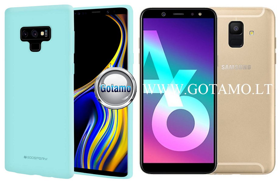 Mercury Soft Feeling dėklas Samsung Galaxy A6 (2018) mėtinės spalvos