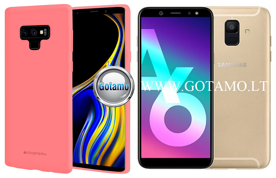 Mercury Soft Feeling dėklas Samsung Galaxy A6 (2018) rožinės spalvos