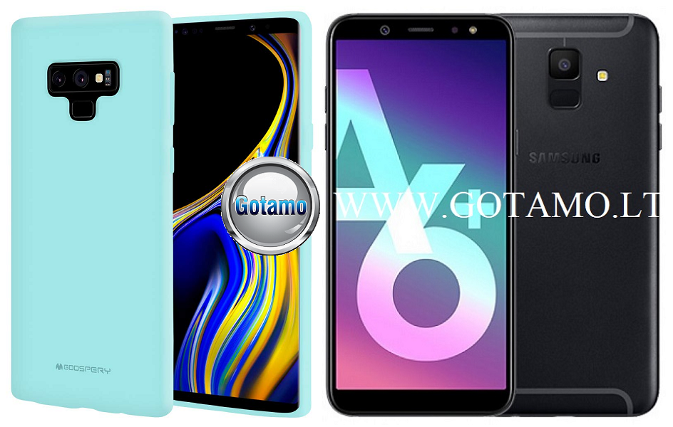 Mercury Soft Feeling dėklas Samsung Galaxy A6 Plus (2018) mėtinės spalvos