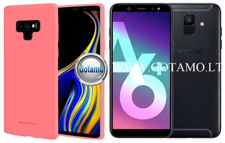 Mercury Soft Feeling dėklas Samsung Galaxy A6 Plus (2018) rožinės spalvos