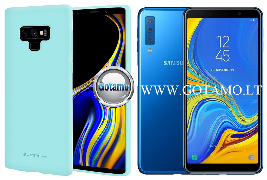 Mercury Soft Feeling dėklas Samsung Galaxy A7 (2018) mėtinės spalvos