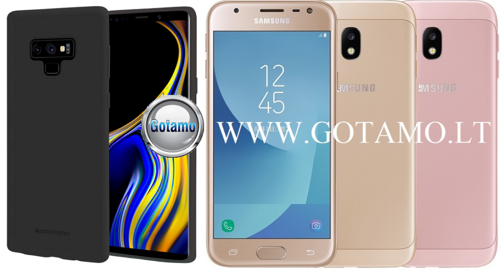 Mercury Soft Feeling dėklas Samsung Galaxy J3 (2017) juodos spalvos