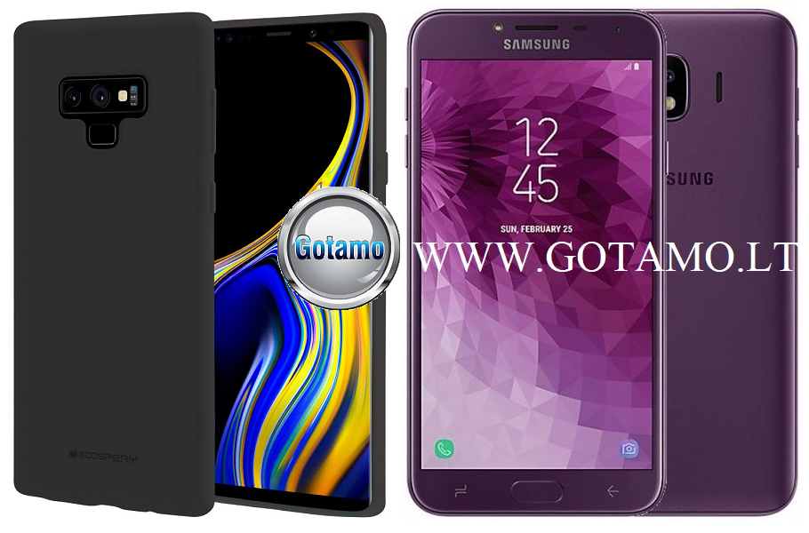Mercury Soft Feeling dėklas Samsung Galaxy J4 (2018) juodos spalvos