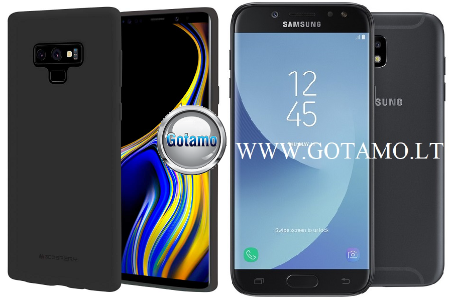Mercury Soft Feeling dėklas Samsung Galaxy J5 (2017) juodos spalvos