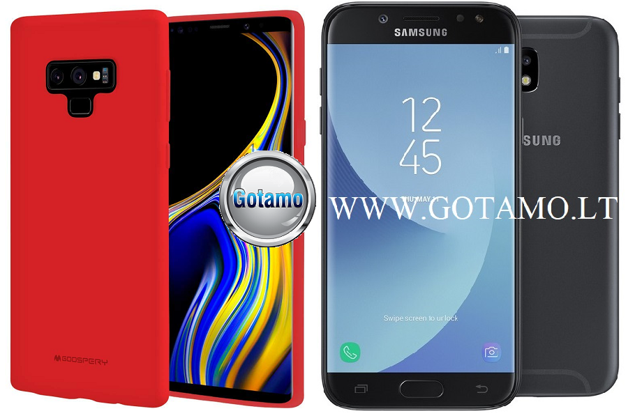 Mercury Soft Feeling dėklas Samsung Galaxy J5 (2017) raudonos spalvos