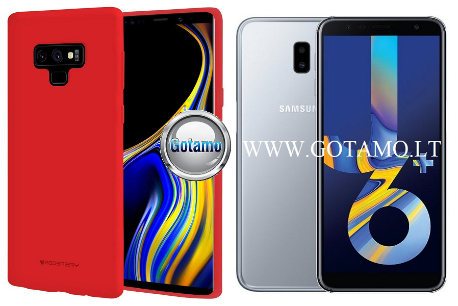Mercury Soft Feeling dėklas Samsung Galaxy J6+ (2018) raudonos spalvos