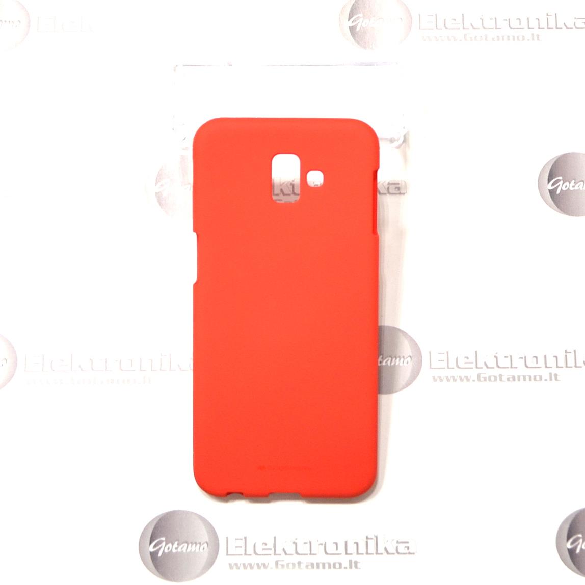 Mercury Soft Feeling dėklas nugarėlė Samsung Galaxy J6+ (2018) telefonui raudonos spalvos 2 Mercury Soft Feeling dėklas Samsung Galaxy J6+ (2018) – nuotrauka 2