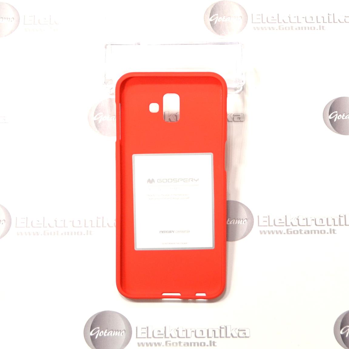 Mercury Soft Feeling dėklas nugarėlė Samsung Galaxy J6+ (2018) telefonui raudonos spalvos 3 Mercury Soft Feeling dėklas Samsung Galaxy J6+ (2018) – nuotrauka 3