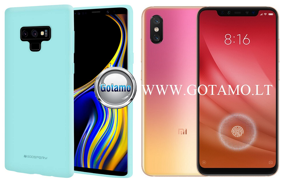 Mercury Soft Feeling dėklas nugarėlė Xiaomi Mi 8 Lite Xiaomi Mi 8X telefonui mėtinės spalvos