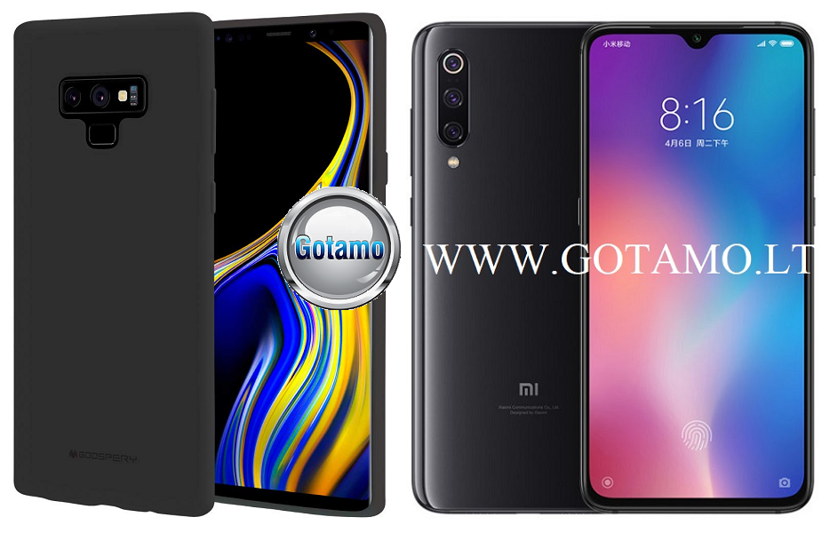 Mercury Soft Feeling dėklas nugarėlė Xiaomi Mi 9 telefonui juodos spalvos