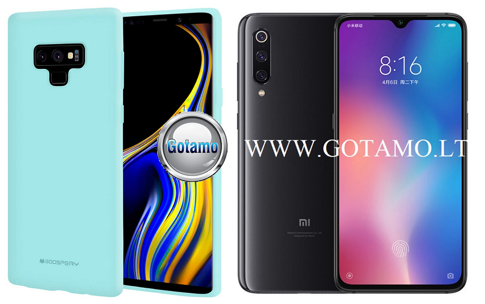 Mercury Soft Feeling dėklas nugarėlė Xiaomi Mi 9 telefonui mėtinės spalvos