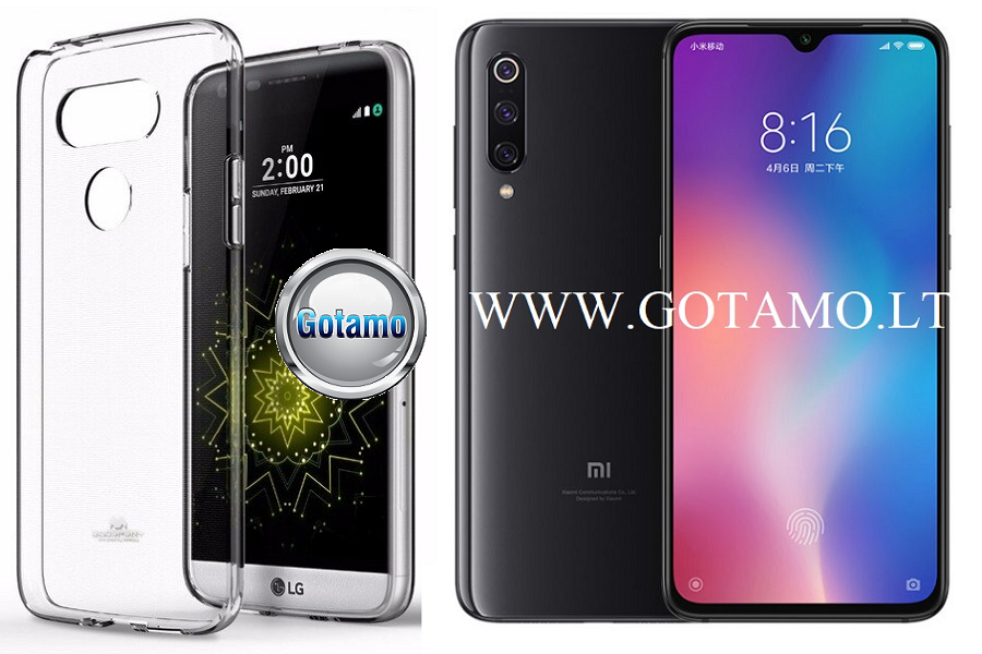 Mercury Soft Feeling dėklas nugarėlė Xiaomi Mi 9 telefonui skaidrus