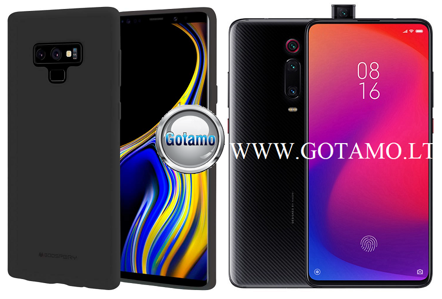 Mercury Soft Feeling dėklas nugarėlė Xiaomi Mi 9T Xiaomi Redmi K20 telefonui juodos spalvos