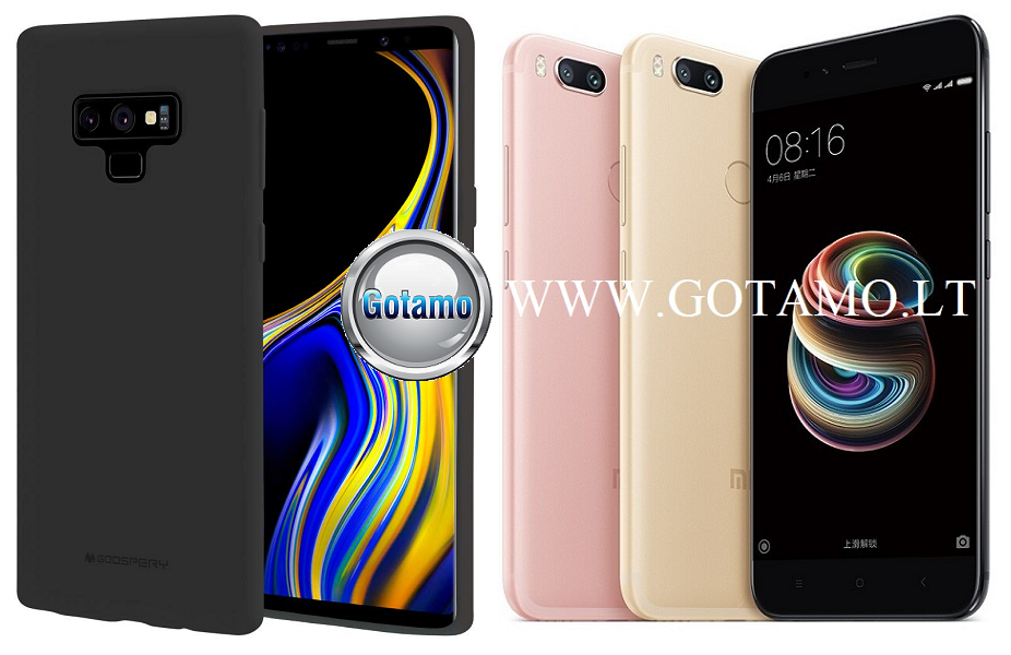 Mercury Soft Feeling dėklas nugarėlė Xiaomi Mi A1 Xiaomi Mi 5X telefonui juodos spalvos
