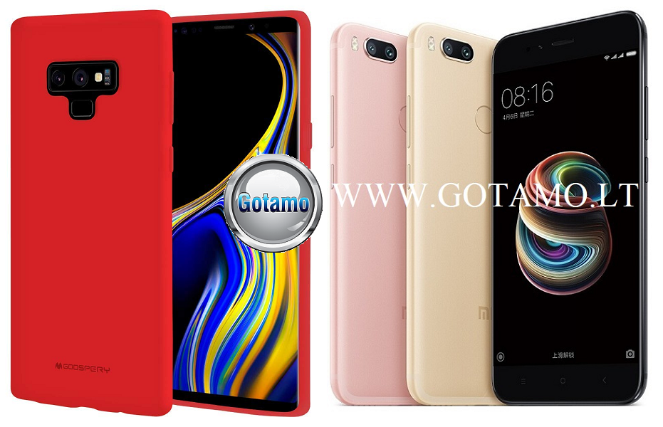 Mercury Soft Feeling dėklas nugarėlė Xiaomi Mi A1 Xiaomi Mi 5X telefonui raudonos spalvos