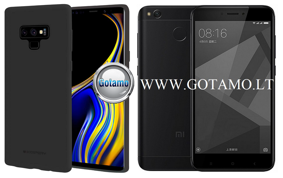 Mercury Soft Feeling dėklas nugarėlė Xiaomi Redmi 4X telefonui juodos spalvos