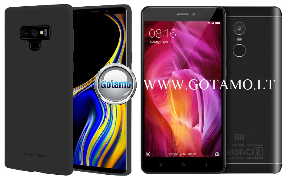 Mercury Soft Feeling dėklas nugarėlė Xiaomi Redmi Note 4 Xiaomi Redmi Note 4X telefonui juodos spalvos