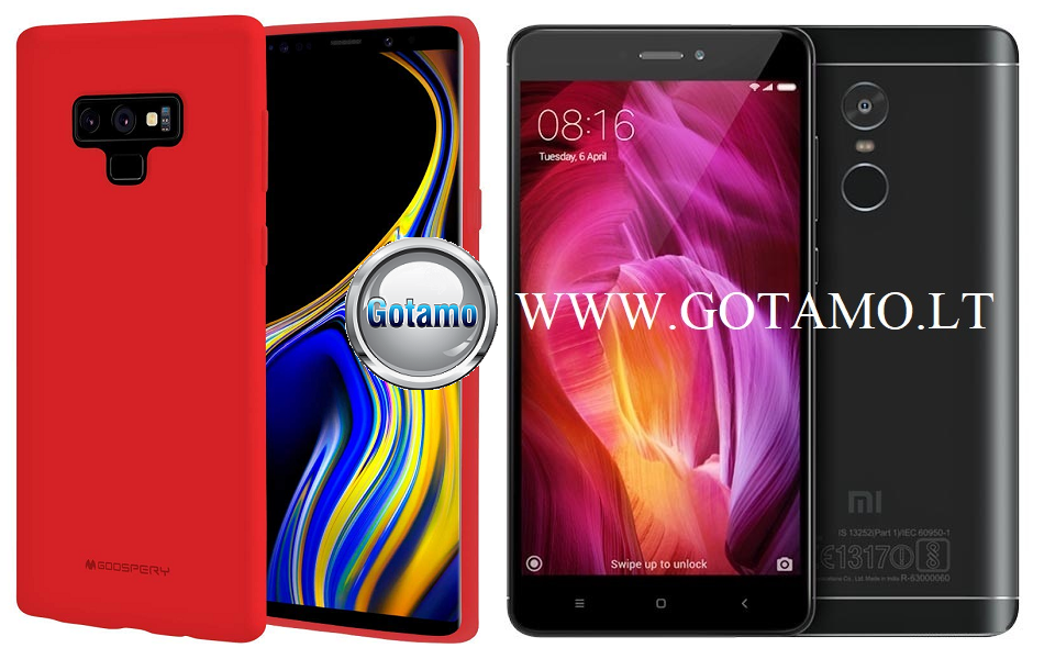 Mercury Soft Feeling dėklas nugarėlė Xiaomi Redmi Note 4 Xiaomi Redmi Note 4X telefonui raudonos spalvos