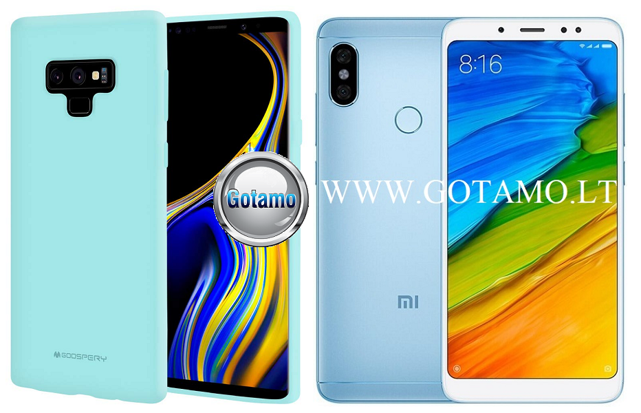 Mercury Soft Feeling dėklas nugarėlė Xiaomi Redmi Note 5 Xiaomi Redmi Note 5 Pro telefonui mėtinės spalvos