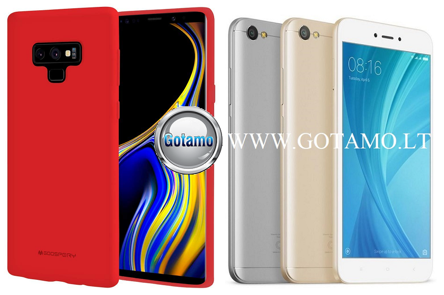 Mercury Soft Feeling dėklas nugarėlė Xiaomi Redmi Note 5A telefonui raudonos spalvos