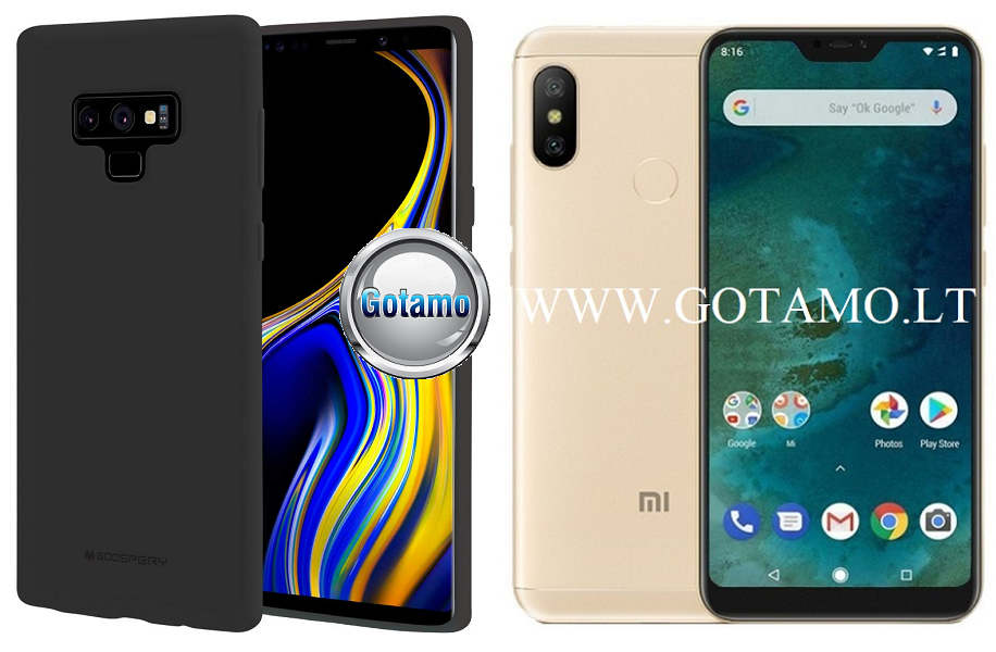 Mercury Soft Felling dėklas nugarėlė Xiaomi Mi A2 Lite Xiaomi Redmi 6 Pro telefonui juodos spalvos