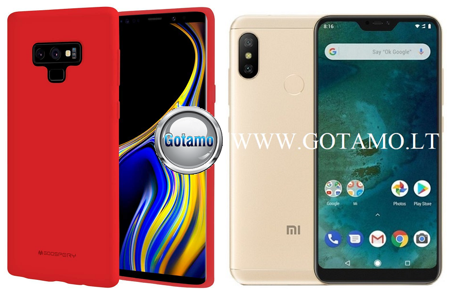 Mercury Soft Felling dėklas nugarėlė Xiaomi Mi A2 Lite Xiaomi Redmi 6 Pro telefonui raudonos spalvos