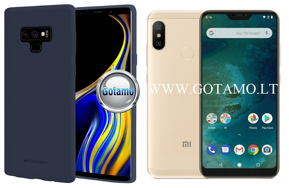Mercury Soft Felling dėklas nugarėlė Xiaomi Mi A2 Lite Xiaomi Redmi 6 Pro telefonui tamsiai mėlynos spalvos