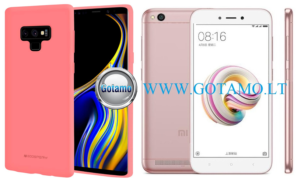 Mercury Soft Felling dėklas nugarėlė Xiaomi Redmi 5A telefonui rožinės spalvos