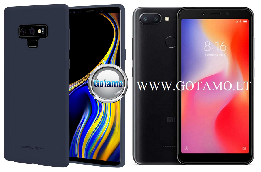 Mercury Soft Felling dėklas nugarėlė Xiaomi Redmi 6 6A telefonui mėlynos spalvos