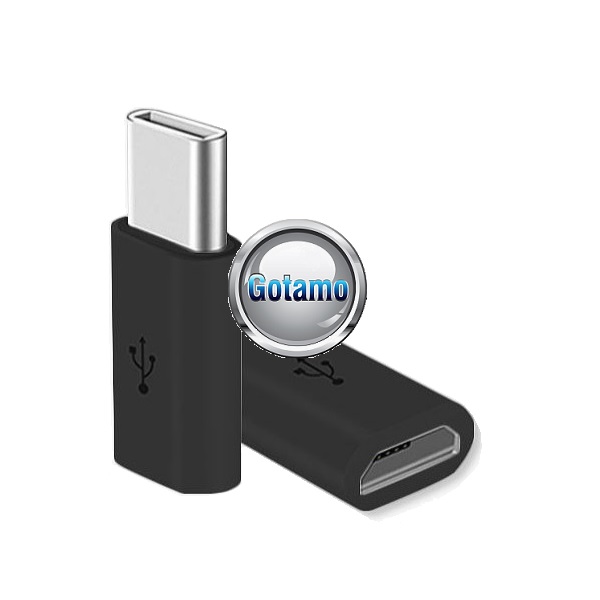Micro USB lizdas į Type-C jungtis juodos