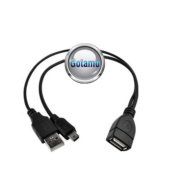 Mini USB į USB 2.0 lizdą jungtis laidas OTG su