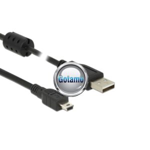 Mini USB laidas 3 metrai juodos spalvos