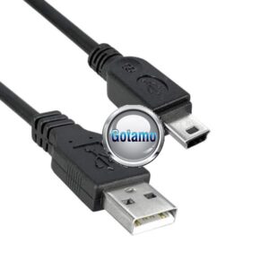 Juodas Mini USB laidas 70 centimetrų