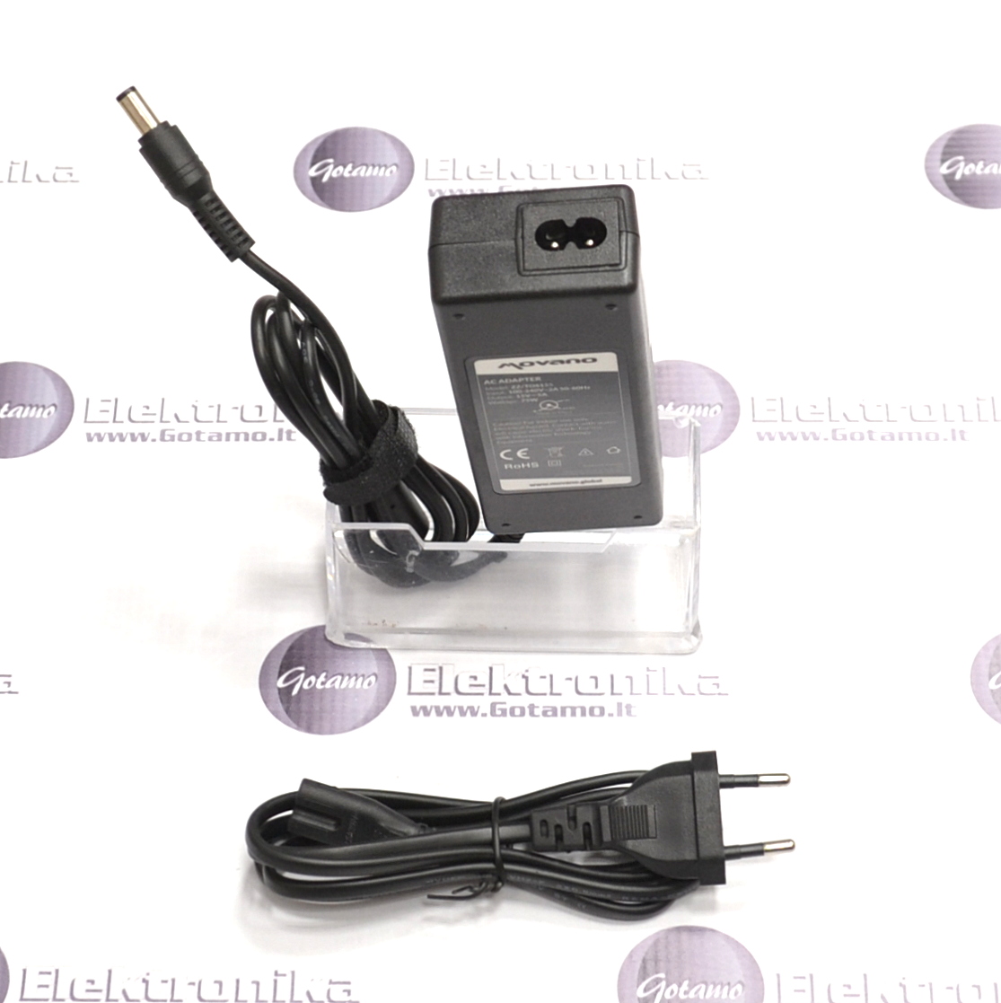 Nešiojamo kompiuterio kroviklis 15V 5A (75W) 6.3mm x 3.0mm Movano 3 Nešiojamo kompiuterio kroviklis 15V 5A