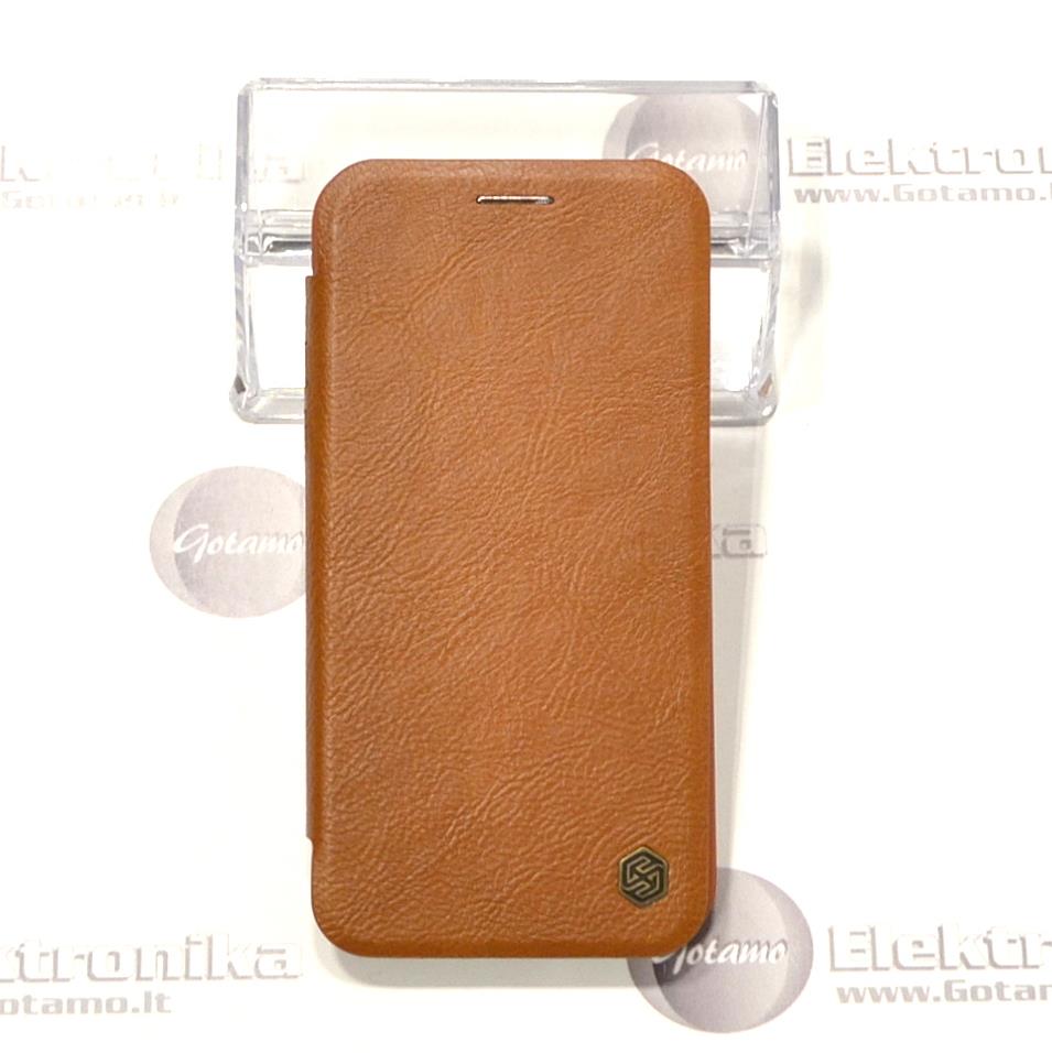 Nillkin Qin odinis dėklas Apple iPhone 11 Pro telefonui rudos spalvos 2 Nillkin qin odinis deklas Apple iPhone 11 pro rudos 2