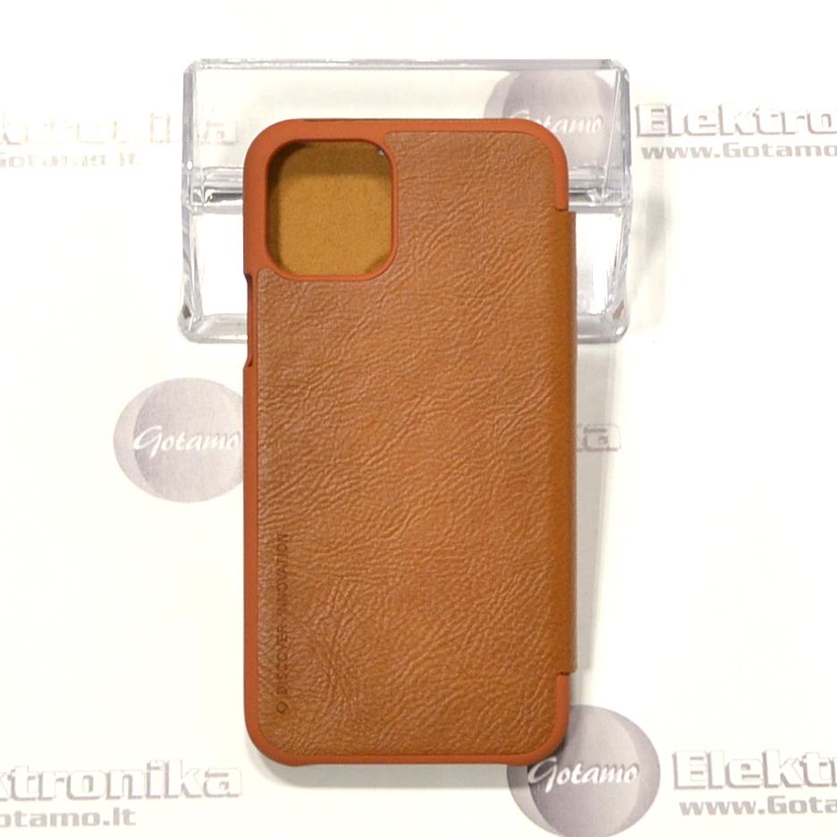 Nillkin Qin odinis dėklas Apple iPhone 11 Pro telefonui rudos spalvos 3 Nillkin qin odinis deklas Apple iPhone 11 pro rudos 3
