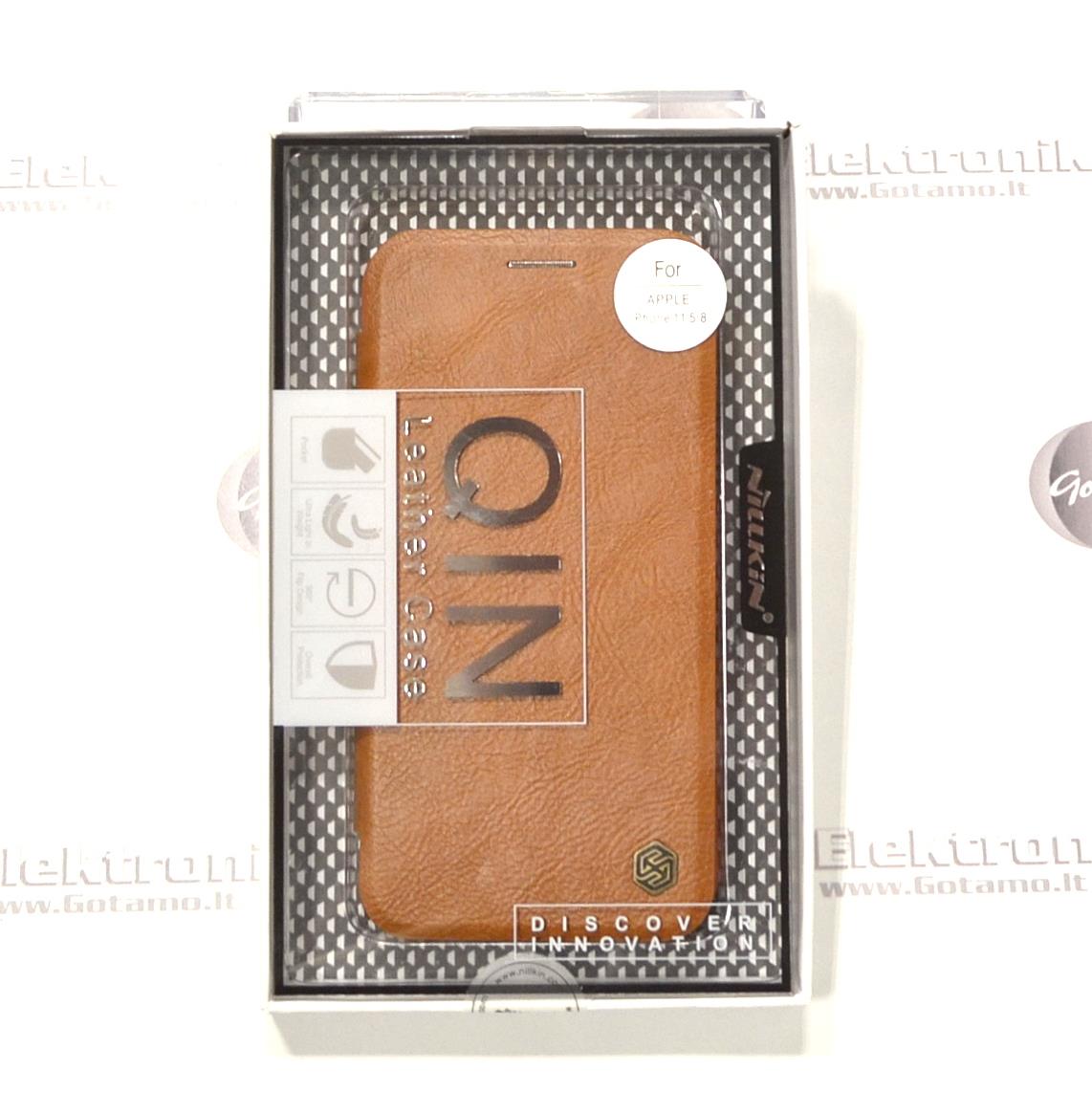 Nillkin Qin odinis dėklas Apple iPhone 11 Pro telefonui rudos spalvos 5 Nillkin qin odinis deklas Apple iPhone 11 pro rudos 5